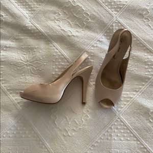 Champagne Open Toe Heels